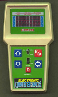 football handheld game 80's