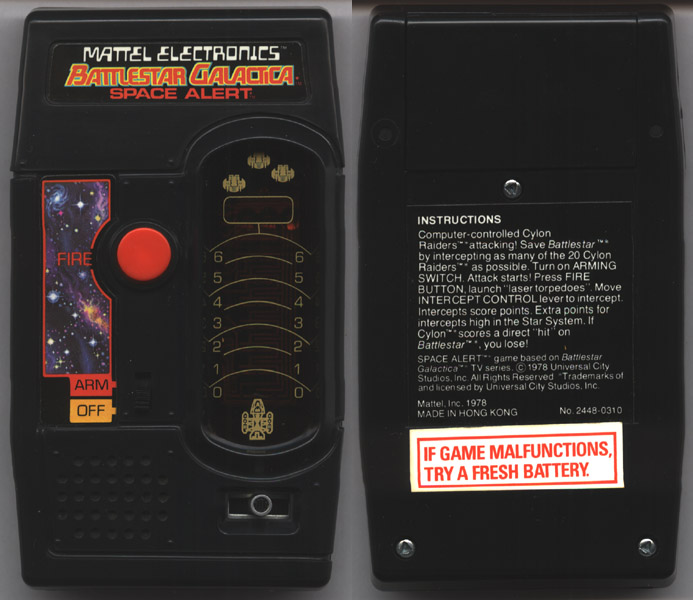 mattel electronics battlestar galactica space alert