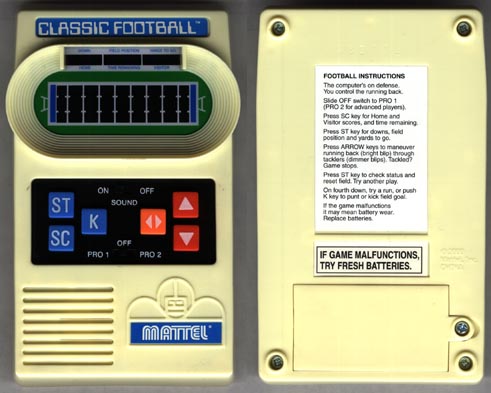 mattel football game