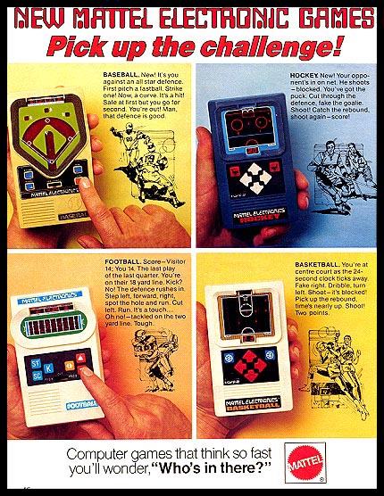 mattel handheld games